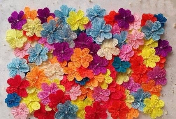 ​Милые бумажные цветочки