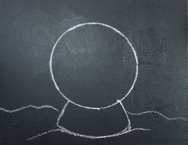 Рисуем снежный зимний шар