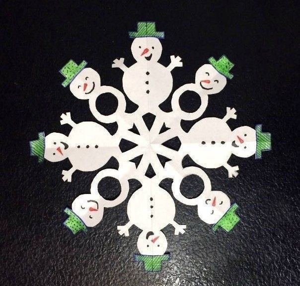 Снежинки-снеговички Снежинки-снеговички