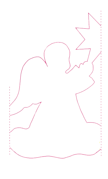 Новогодние гирлянды в технике симметричного вырезания