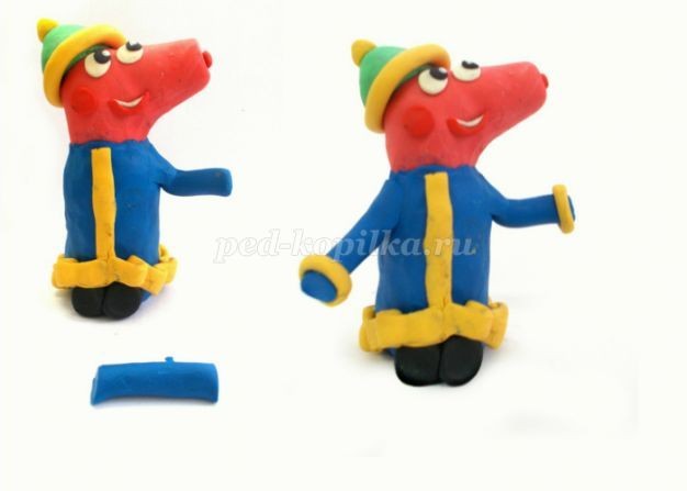 ​Свинка Пеппа из пластилина