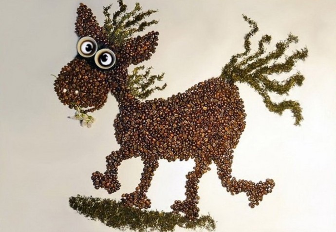 Аппликации из кофейных зерен: идеи