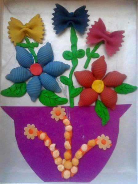 Аппликации из макарон