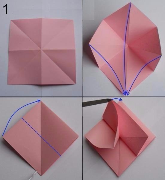 Делаем с детьми цветы в технике оригами