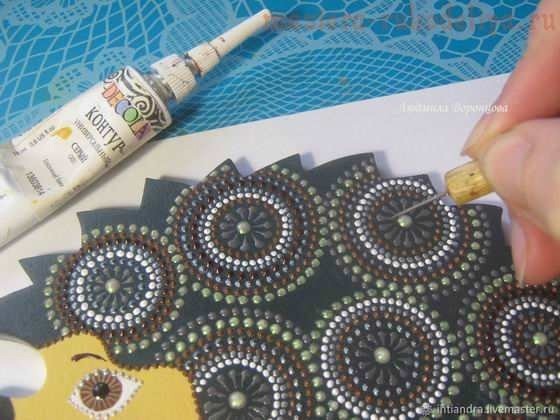 Ёжик в технике точечной росписи Ёжик в технике точечной росписи