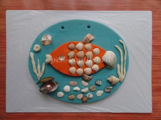 Поделка из соленого теста "На дне морском"