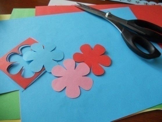 Объёмная открытка "Корзинка с цветами"