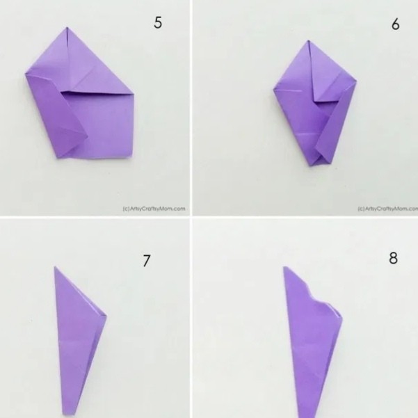 ​Тюльпаны в технике оригами