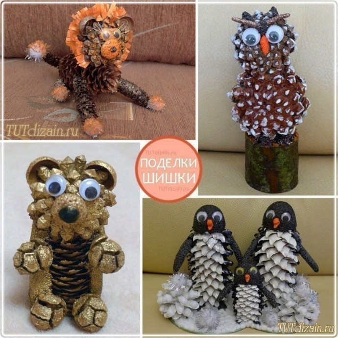 ​Идеи поделок из шишек