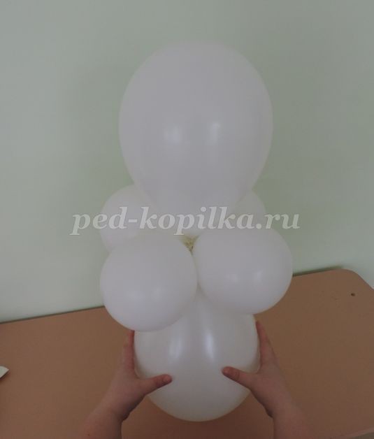 Мастер-класс по моделированию из воздушных шариков снеговика: часть 2