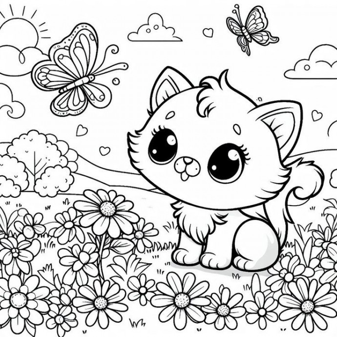 ​Милые зверята: раскраски для малышей