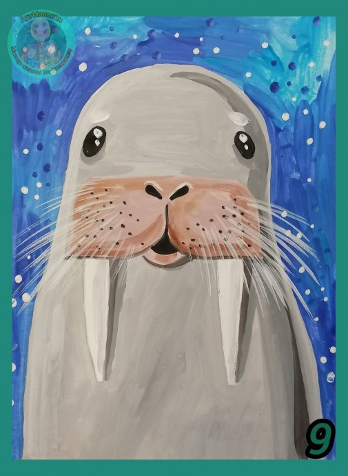 Рисование моржа