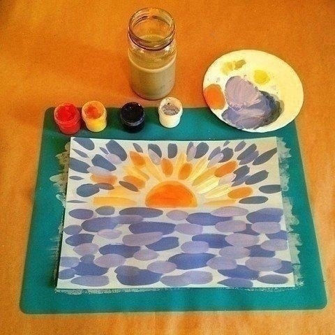 Рисуем закат солнца