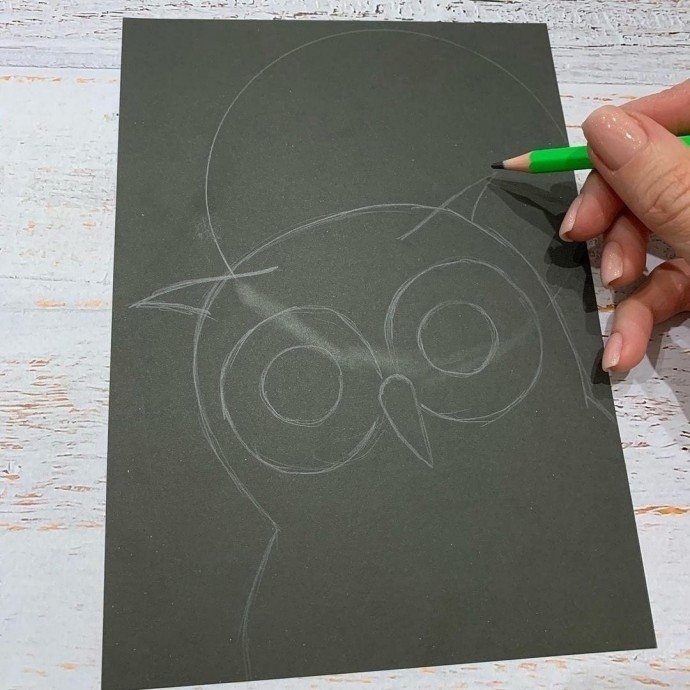 Рисуем ночную сову