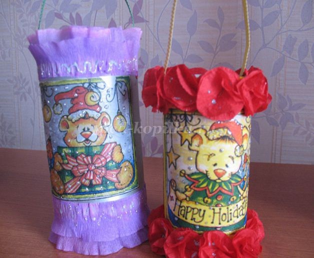Фонарик на ёлку в технике декупаж: часть 1 Фонарик на ёлку в технике декупаж: часть 1