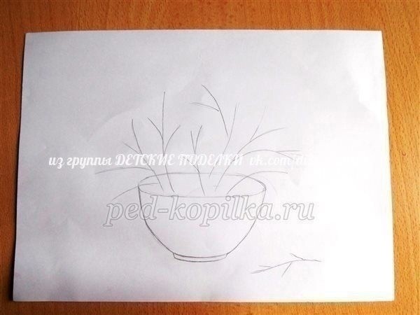 Корзина с незабудками