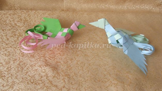 Плетение птички из бумаги: мастер-класс, часть 3 Плетение птички из бумаги: мастер-класс, часть 3
