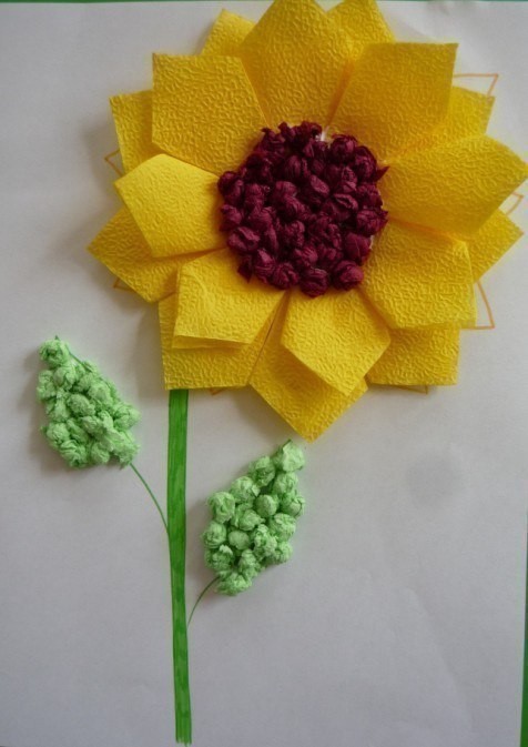 Аппликация "Подсолнух"