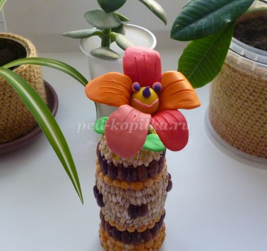 Декоративная вазочка с цветком: часть 2