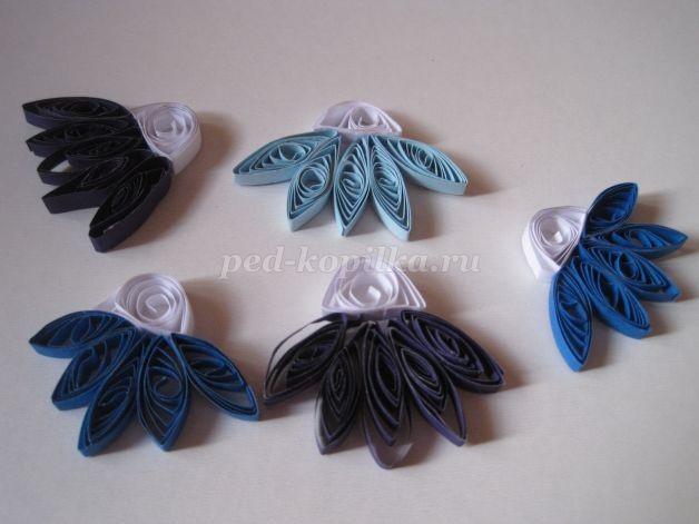 Цветы в вазе в технике квиллинг: часть 3