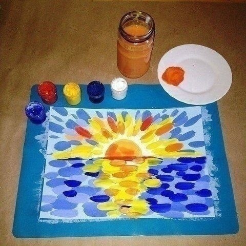 Рисуем закат солнца