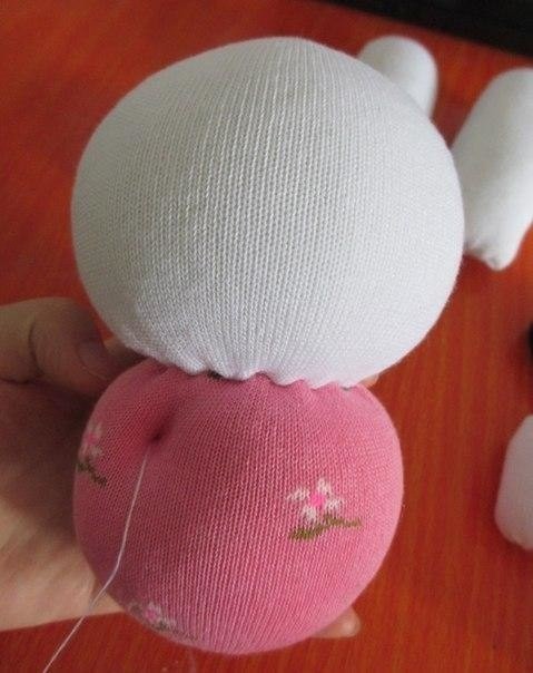 Зайка из носков Зайка из носков