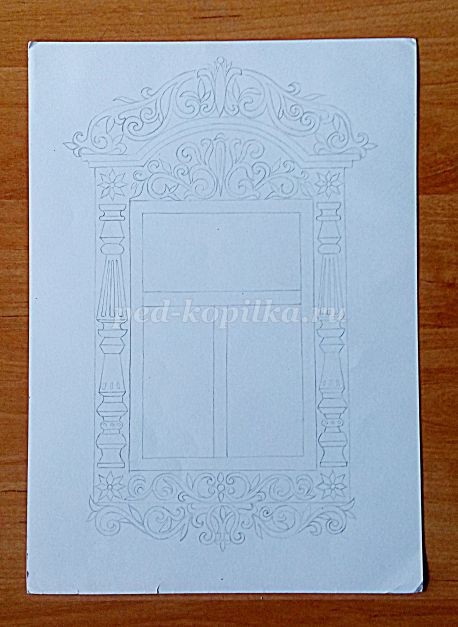 ​Деревянная архитектура на уроках рисования: часть 2