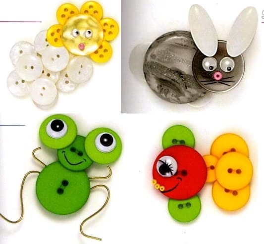 Детские поделки из пуговиц: идеи