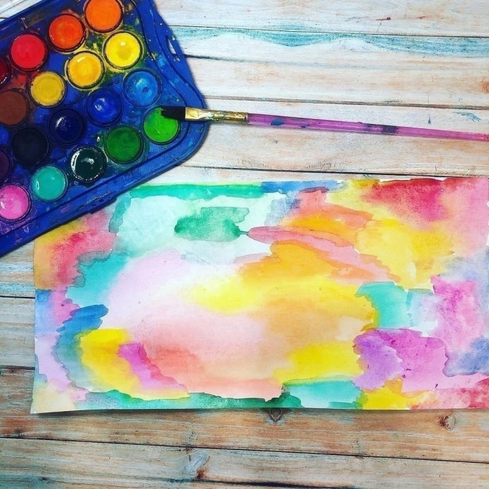 Рисуем зиму с яркими деревьями Рисуем зиму с яркими деревьями