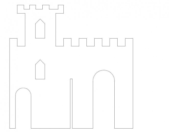 Заснеженный замок из картона Заснеженный замок из картона