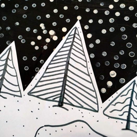 Зимняя аппликация "Зверь в норке" Зимняя аппликация "Зверь в норке"