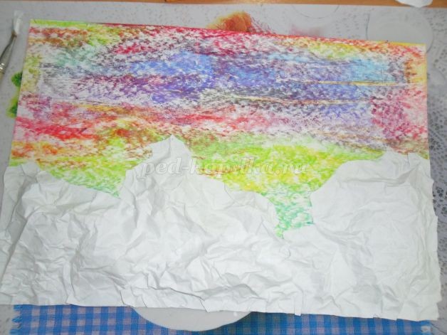 Пингвины и полярное сияние: нетрадиционное рисование, часть 2