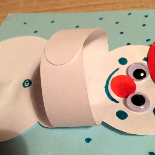 Зимняя аппликация "Снеговик с подарком" Зимняя аппликация "Снеговик с подарком"