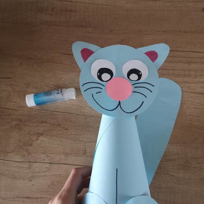 Объемные котики из бумаги