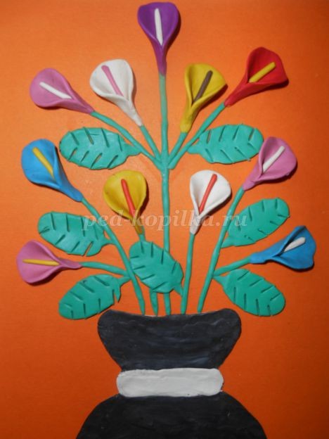 ​Пластилинография: весенние цветы, часть 3