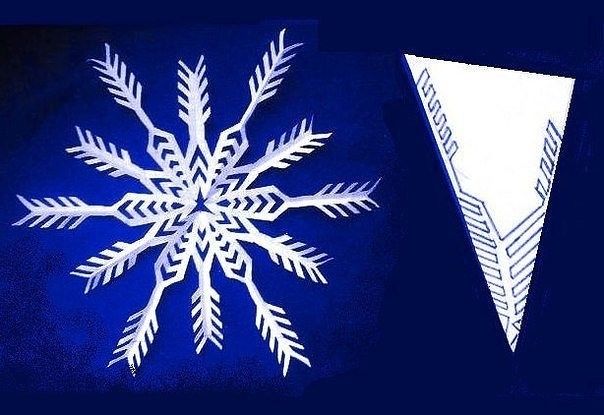 Делаем снежинки по красивым шаблонам Делаем снежинки по красивым шаблонам