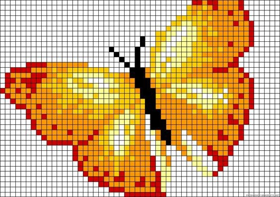 ​Детская вышивка: бабочки