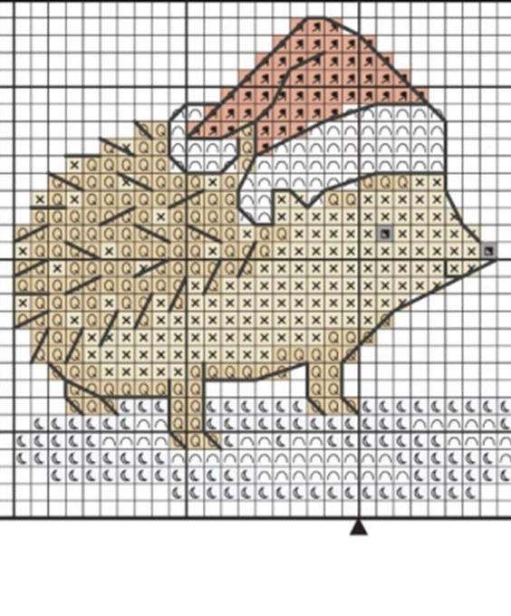 ​Вышиваем с детьми ежонка