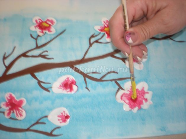 ​Нетрадиционные техники рисования "Пчелы в саду": часть 1