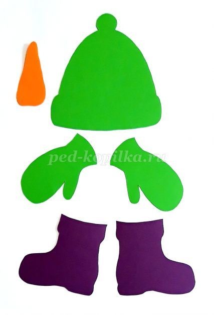 Снеговик из бумаги Снеговик из бумаги