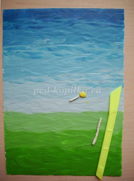 Пластилинография "Цветущий луг"