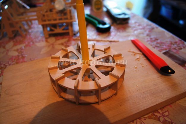 Действующая миниатюра "Весенний пейзаж": мастер-класс, часть 1