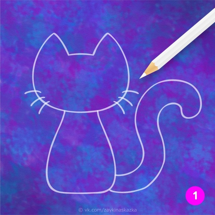 Кошка из кусочков бумаги