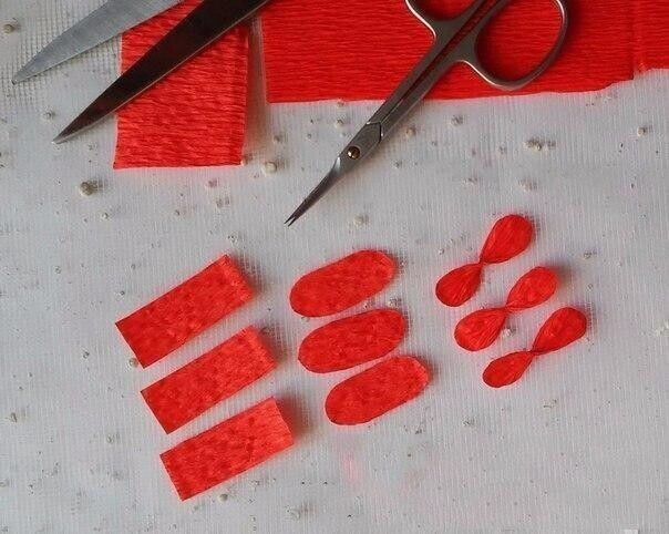 Цветы из гофрированной бумаги