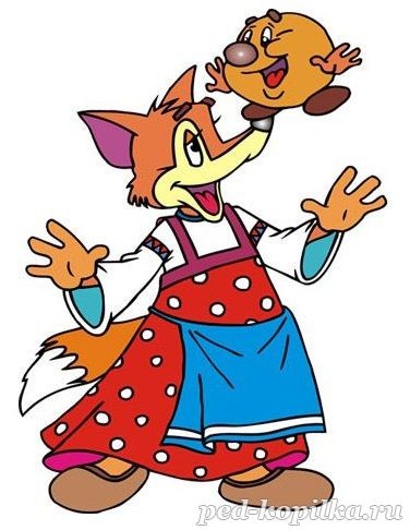 Лиса и колобок в технике текстильной аппликации: часть 2