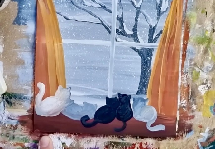 Рисуем первый снег Рисуем первый снег