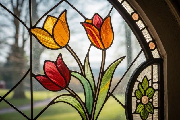 Витраж "Ландыши": часть 1