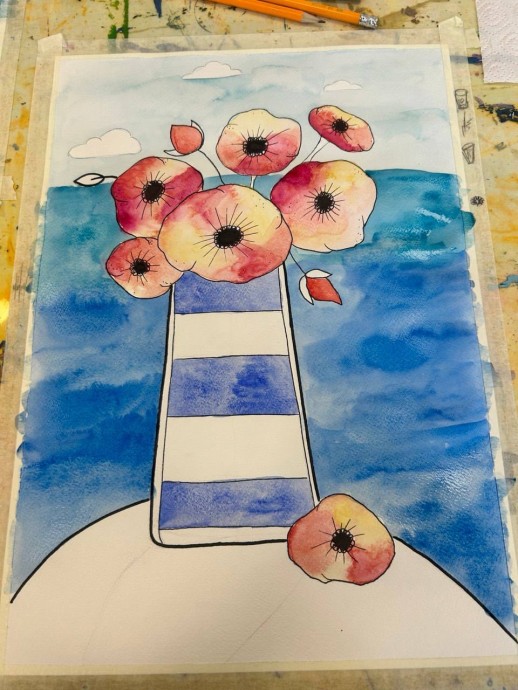 Цветы акварелью Цветы акварелью