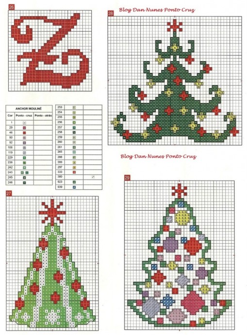 Вышиваем ёлочки: разные схемы Вышиваем ёлочки: разные схемы