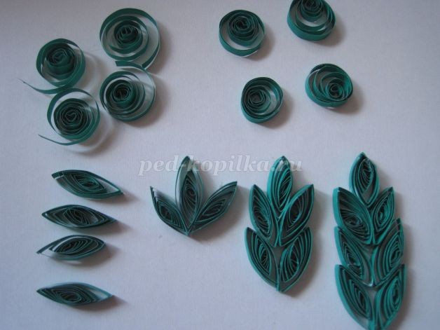 Цветы в вазе в технике квиллинг: часть 3